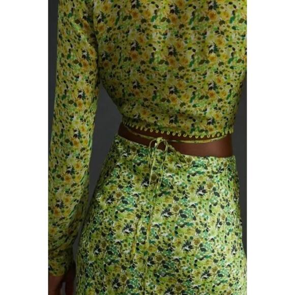 FAVORITE DAUGHTER Lover Floral Chiffon Wrap Crop Top Neiman Marcus S $188 - Picture 13 of 14